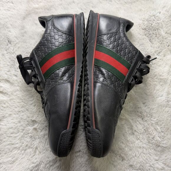 Gucci Shoes Micro Guccissima Leather Web Low Top Gucci Sneakers Mens Size 10 main image 7